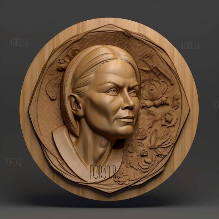 Virginia Rometty 4 stl model for CNC